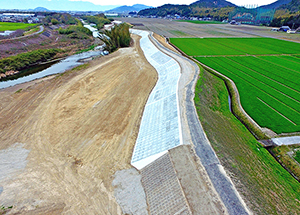 長命寺川河川改良工事