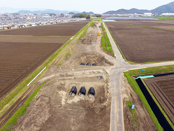 日野川河川改良工事・メイン３