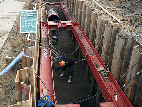 福堂地区用水管路工事・メイン１