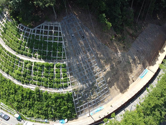 葛籠尾崎大浦線（法面Ａ015）補助道路修繕工事・メイン２