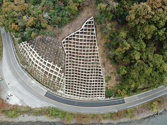 葛籠尾崎大浦線（法面Ａ013）補助道路修繕工事・メイン１